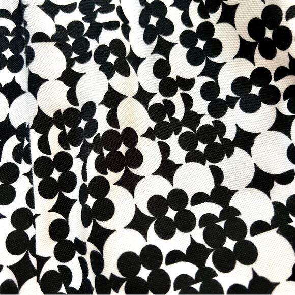 Joan Vass SET Mod-Print L Crewneck Shell w Scalloped Trim WITH matching M pants! - Picture 8 of 15